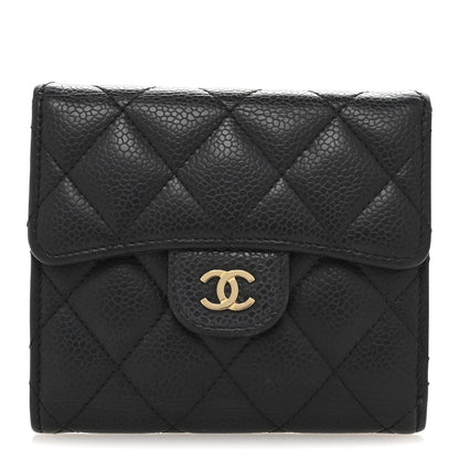 Chanel Caviar Quilted Compact Flap Wallet Black 1 of 12