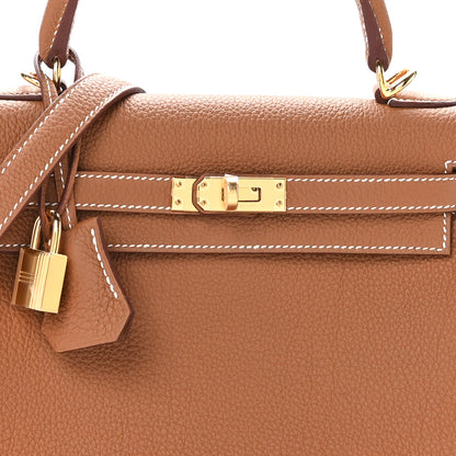 Hermes Togo Kelly Retourne 25 Gold 8 of 11
