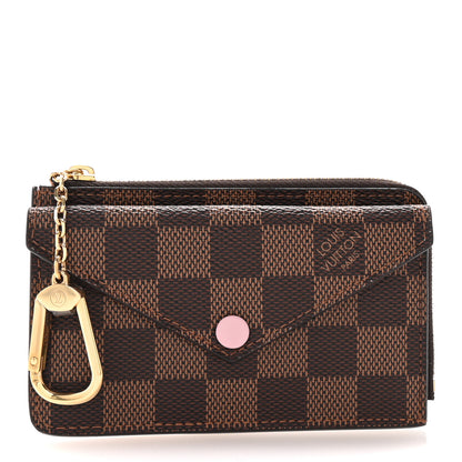 Louis Vuitton Damier Ebene Recto Verso Card Holder Rose Ballerine 1 of 6