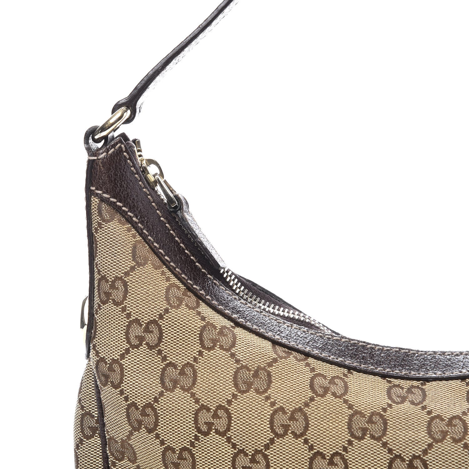 Gucci Monogram Charmy Hobo Brown 9 of 10
