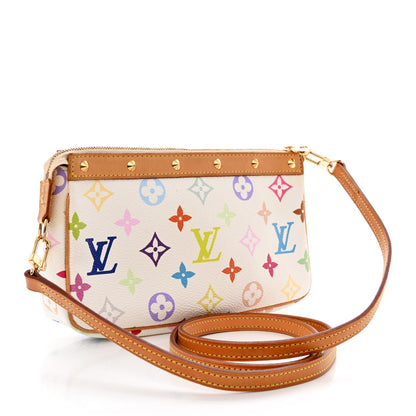 Louis Vuitton Monogram Multicolor Pochette Accessories White Long Strap 3 of 11