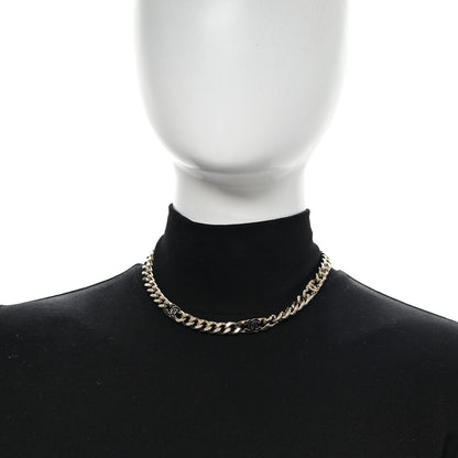 Chanel Metal Enamel Chain CC Choker Gold Black 2 of 5