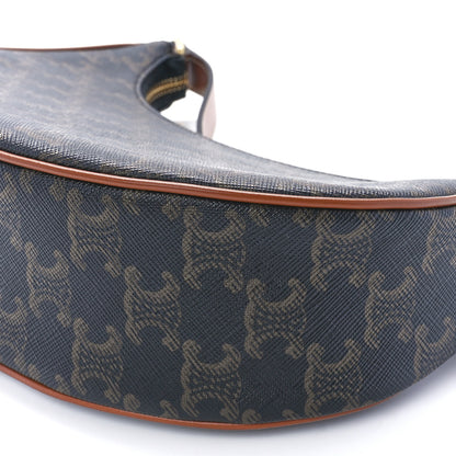 Celine Triomphe Canvas Calfskin Ava Shoulder Bag Tan 12 of 12
