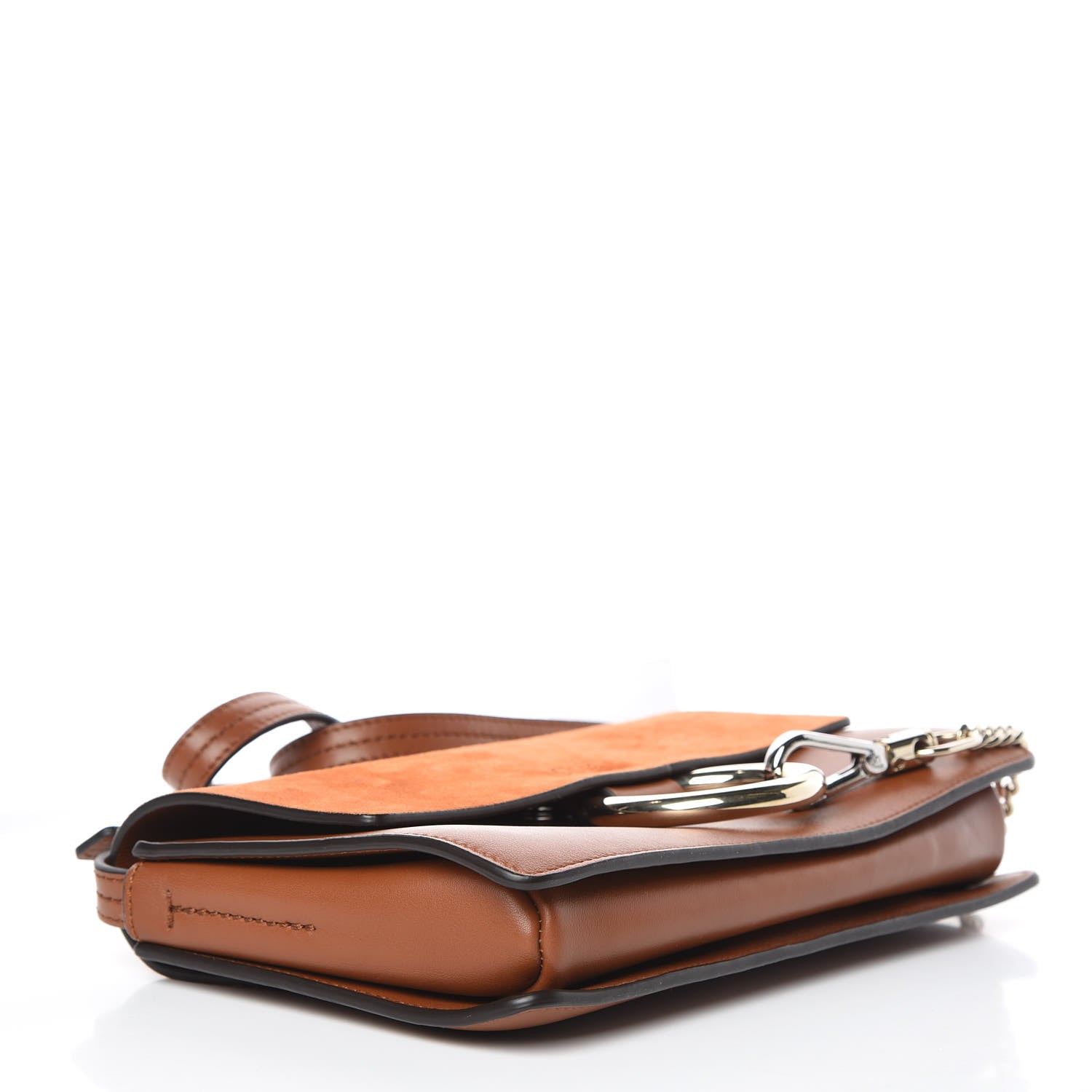 Chloe Suede Calfskin Small Faye Shoulder Bag Tobacco 4 of 10