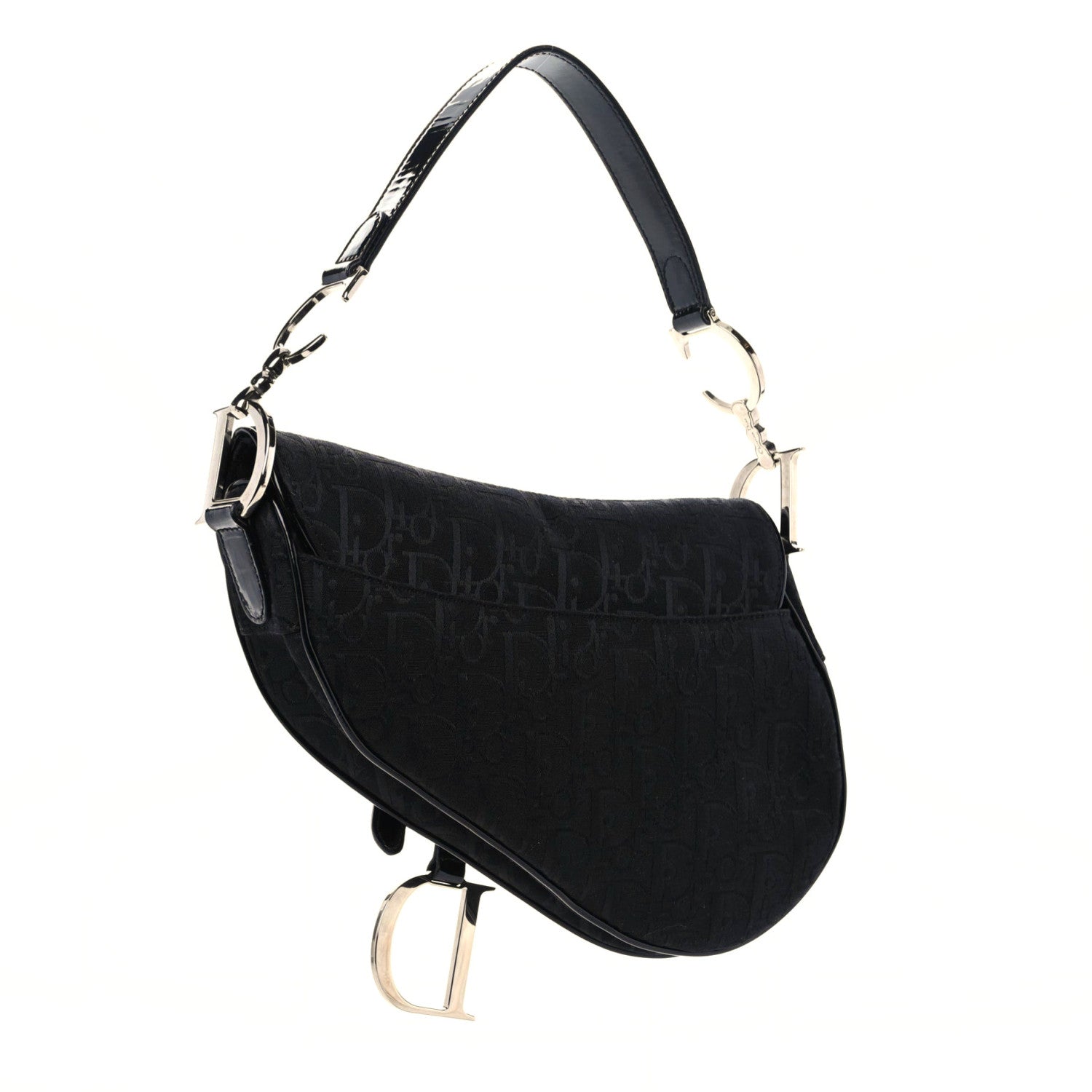 Christian Dior Monogram Saddle Bag Black 3 of 10