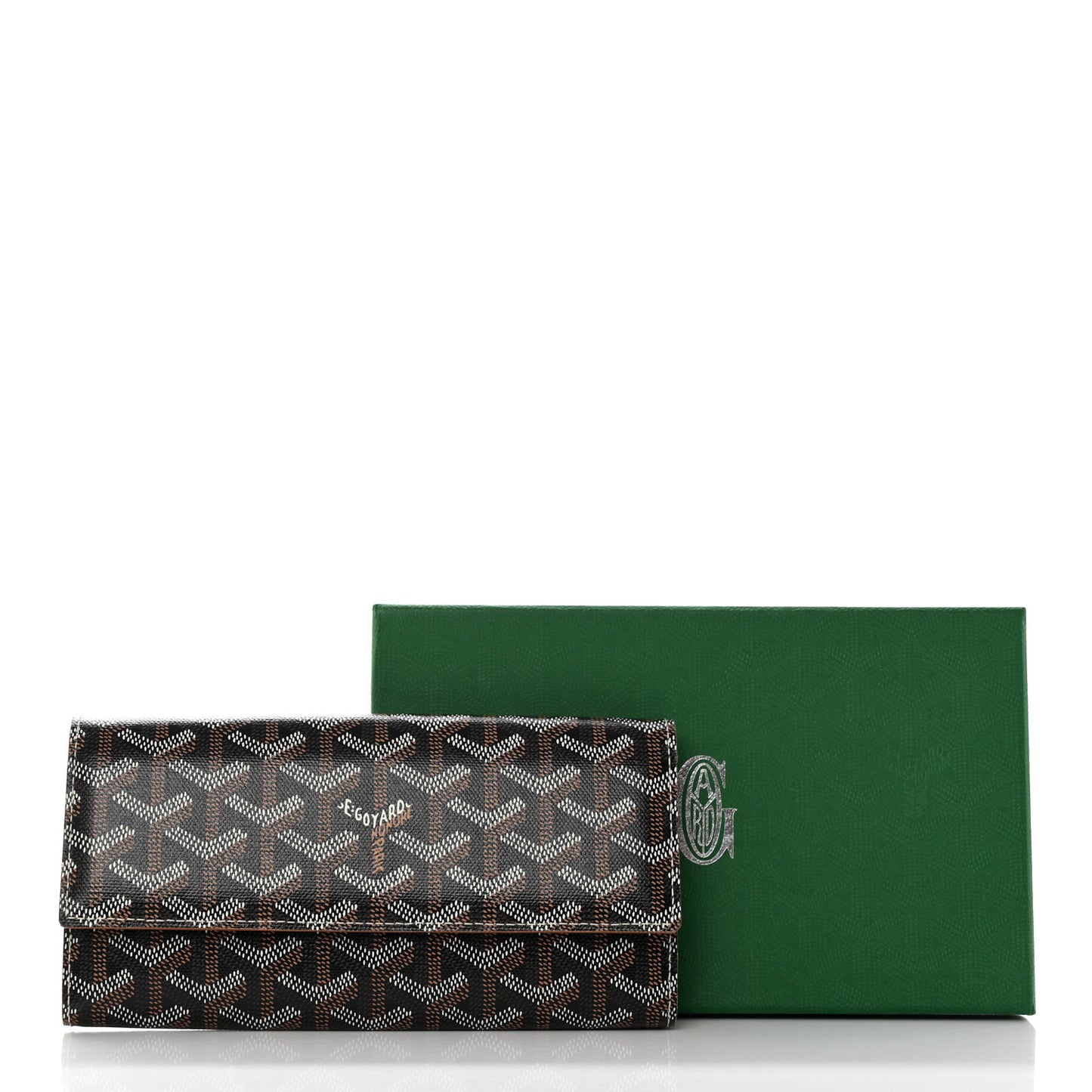 Goyardine Varenne Long Wallet Black Gold