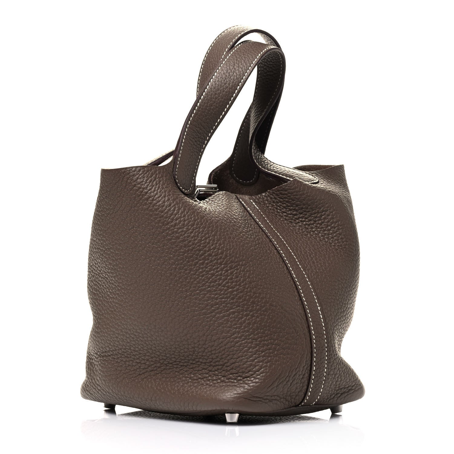 Hermes Taurillon Clemence Picotin Lock 18 PM Etoupe 3 of 4