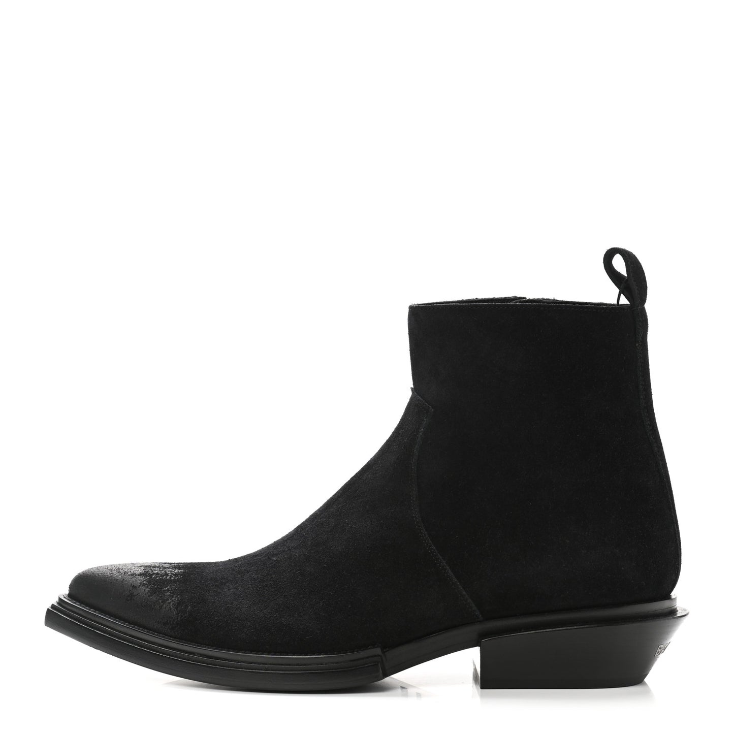 Suede Mens Santiag Western Boots 44 Black