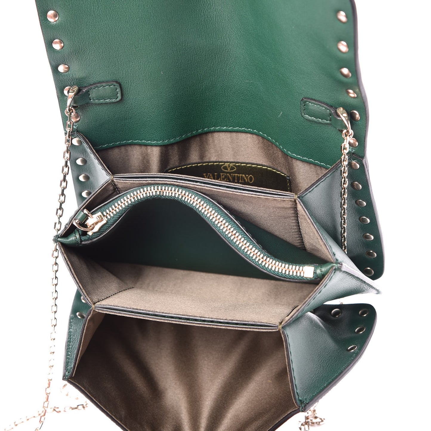 Nappa Canvas Camouflage Rockstud Chain Flap Crossbody Bag Multicolor