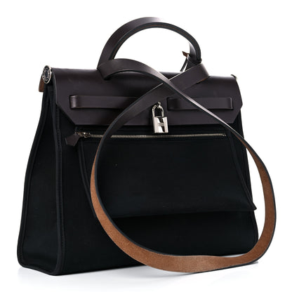 Hermes Toile Vache Hunter Herbag Zip PM 31 Black Ebene 3 of 25