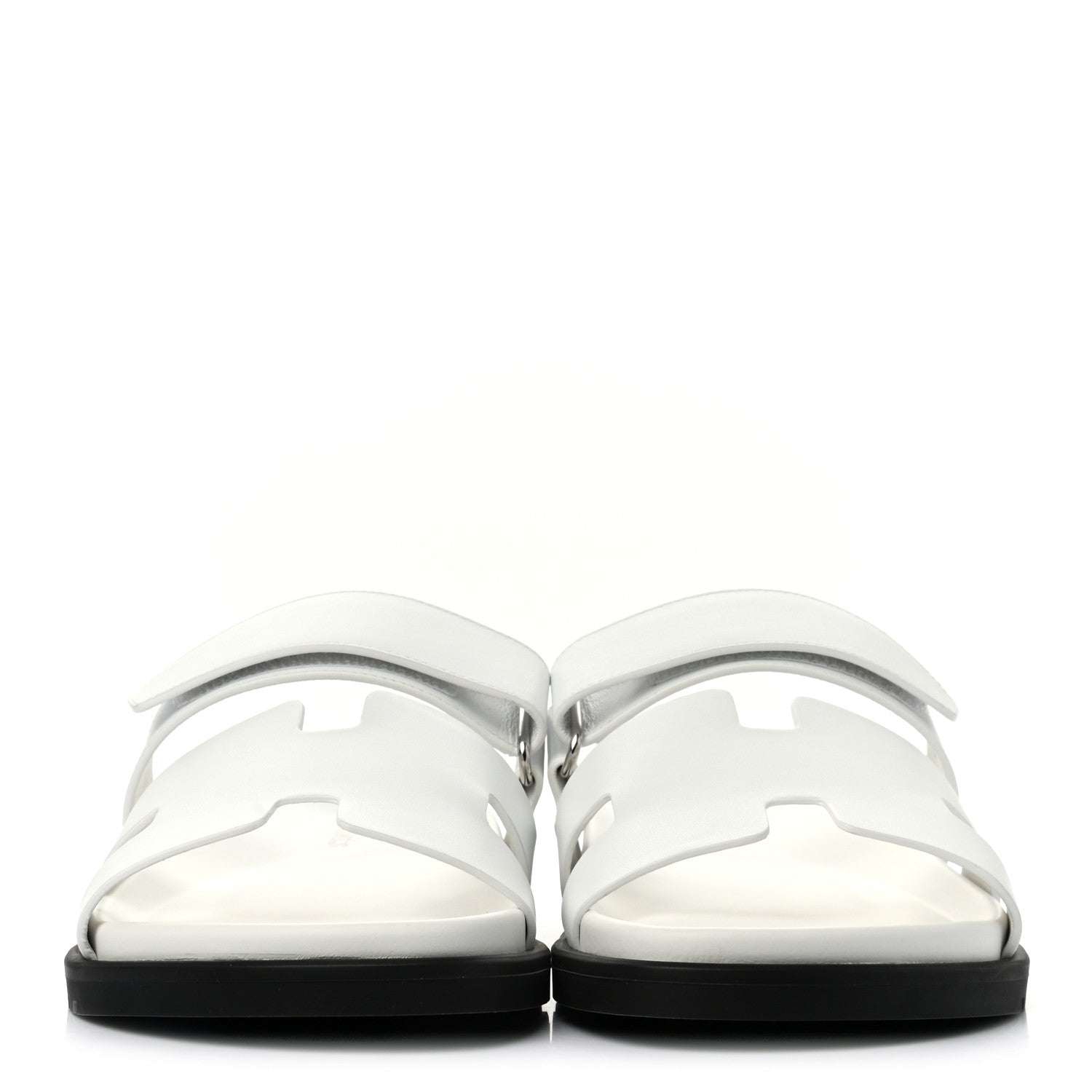 Hermes Calfskin Womens Chypre Sandals 40 White 2 of 10