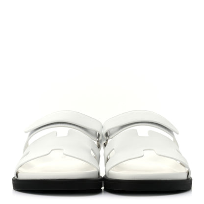 Hermes Calfskin Womens Chypre Sandals 40 White 2 of 10