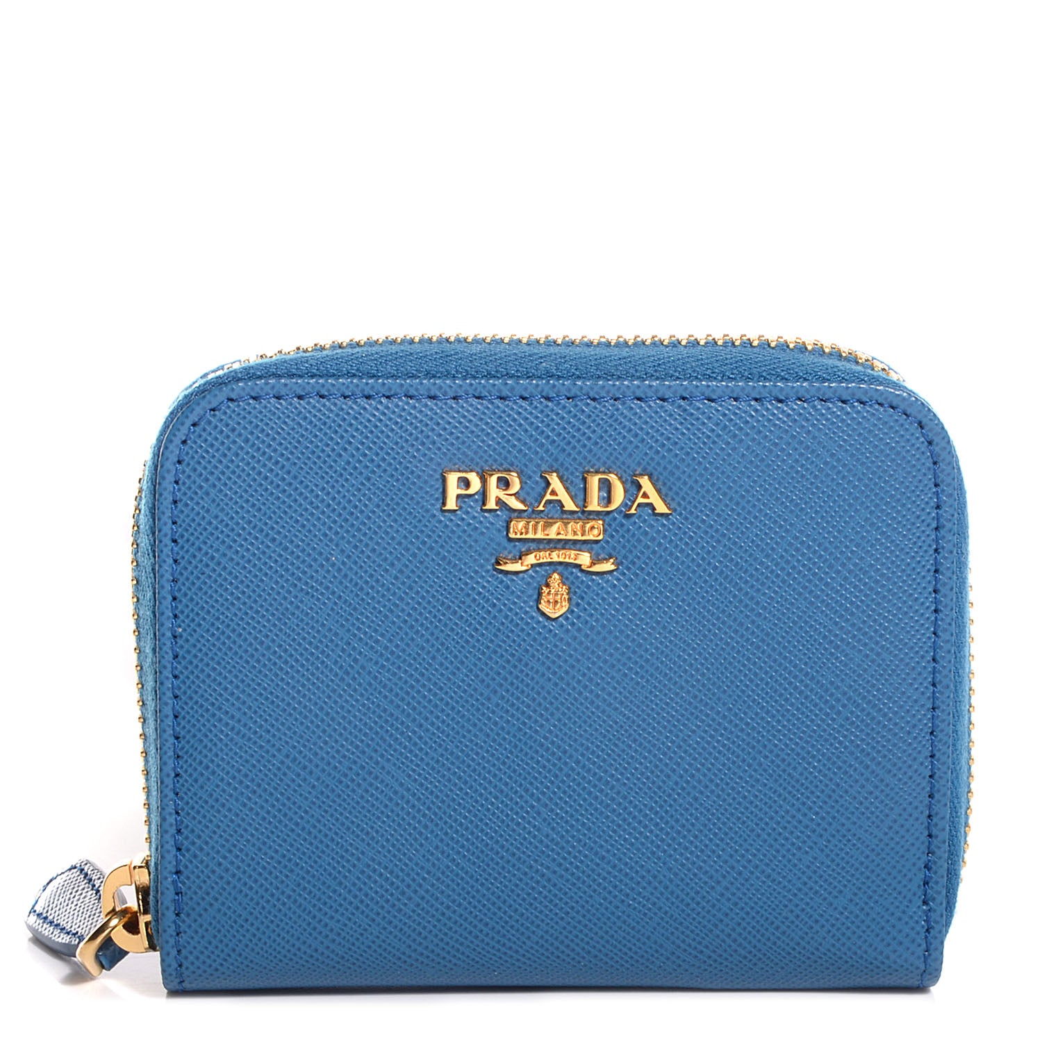 Prada Saffiano Metal Coin Purse Cobalto 1 of 11