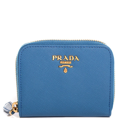 Prada Saffiano Metal Coin Purse Cobalto 1 of 11