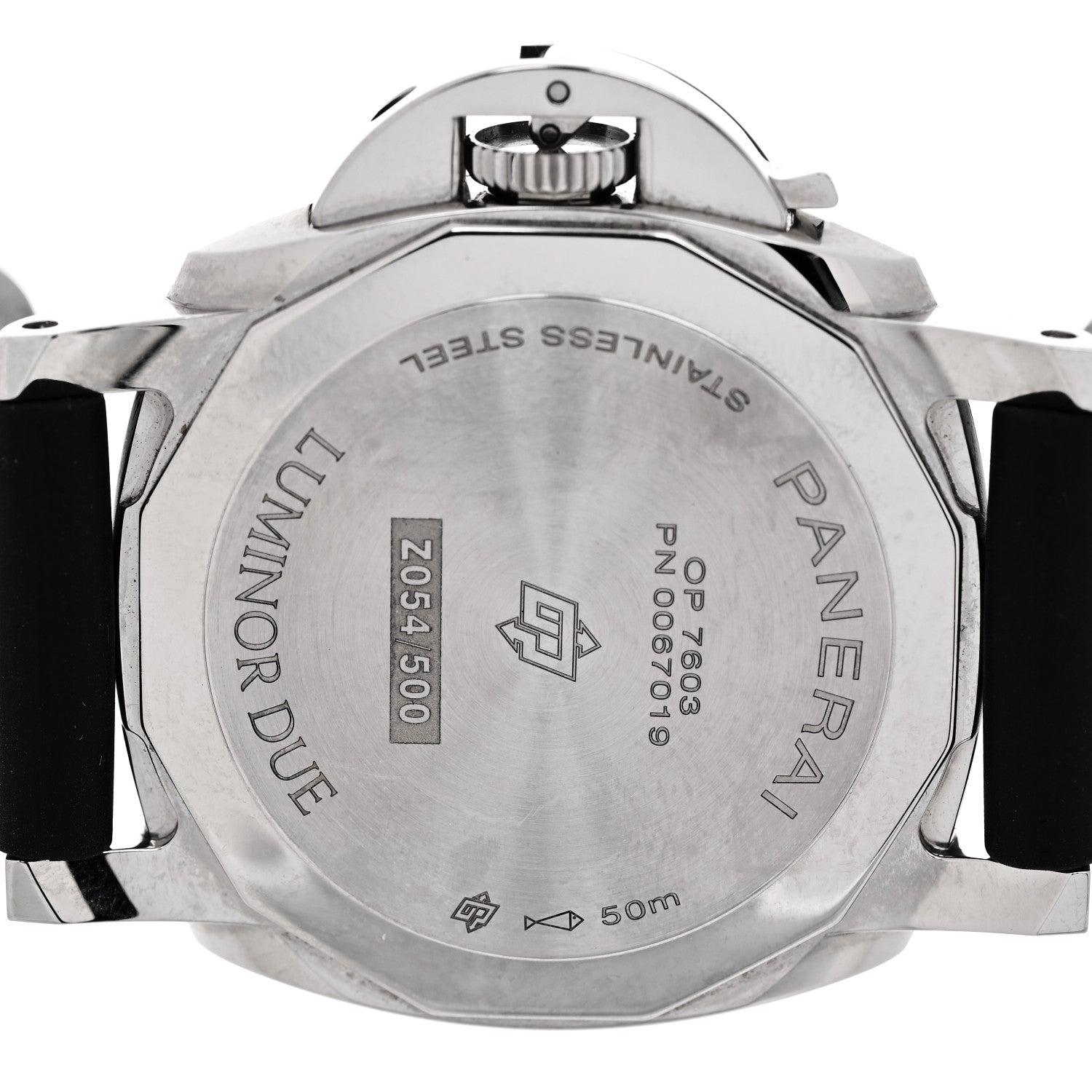Panerai Stainless Steel Rubber 38mm Luminor Due Automatic Watch White PAM01426 4 of 6