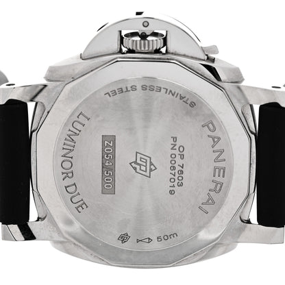 Panerai Stainless Steel Rubber 38mm Luminor Due Automatic Watch White PAM01426 4 of 6
