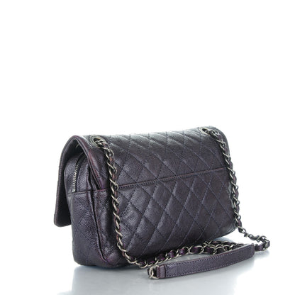 Chanel Iridescent Caviar Quilted Small Chic Flap Dark Purple 3 of 8