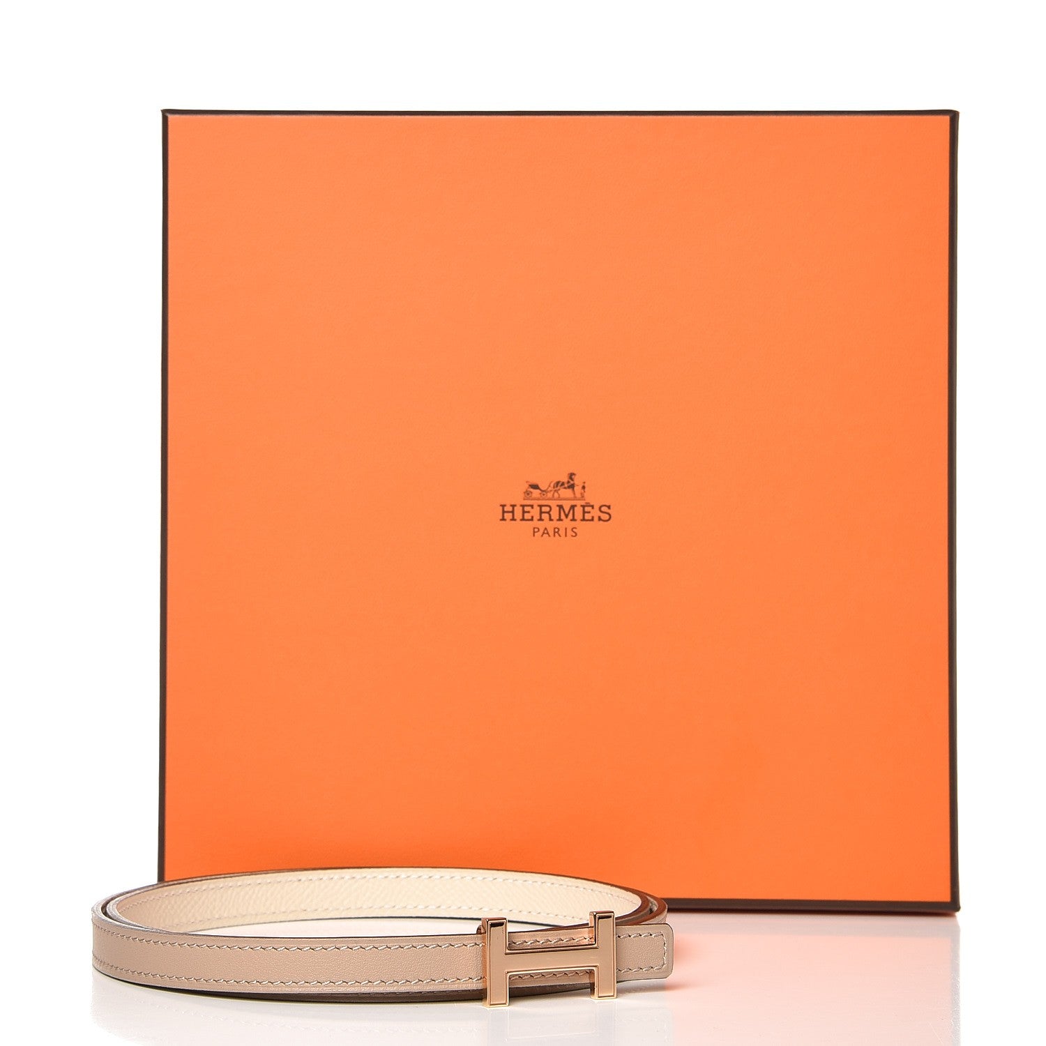 Hermes Swift Epsom 13mm Quizz H Belt 80 Gris Tourterelle Craie 7 of 7
