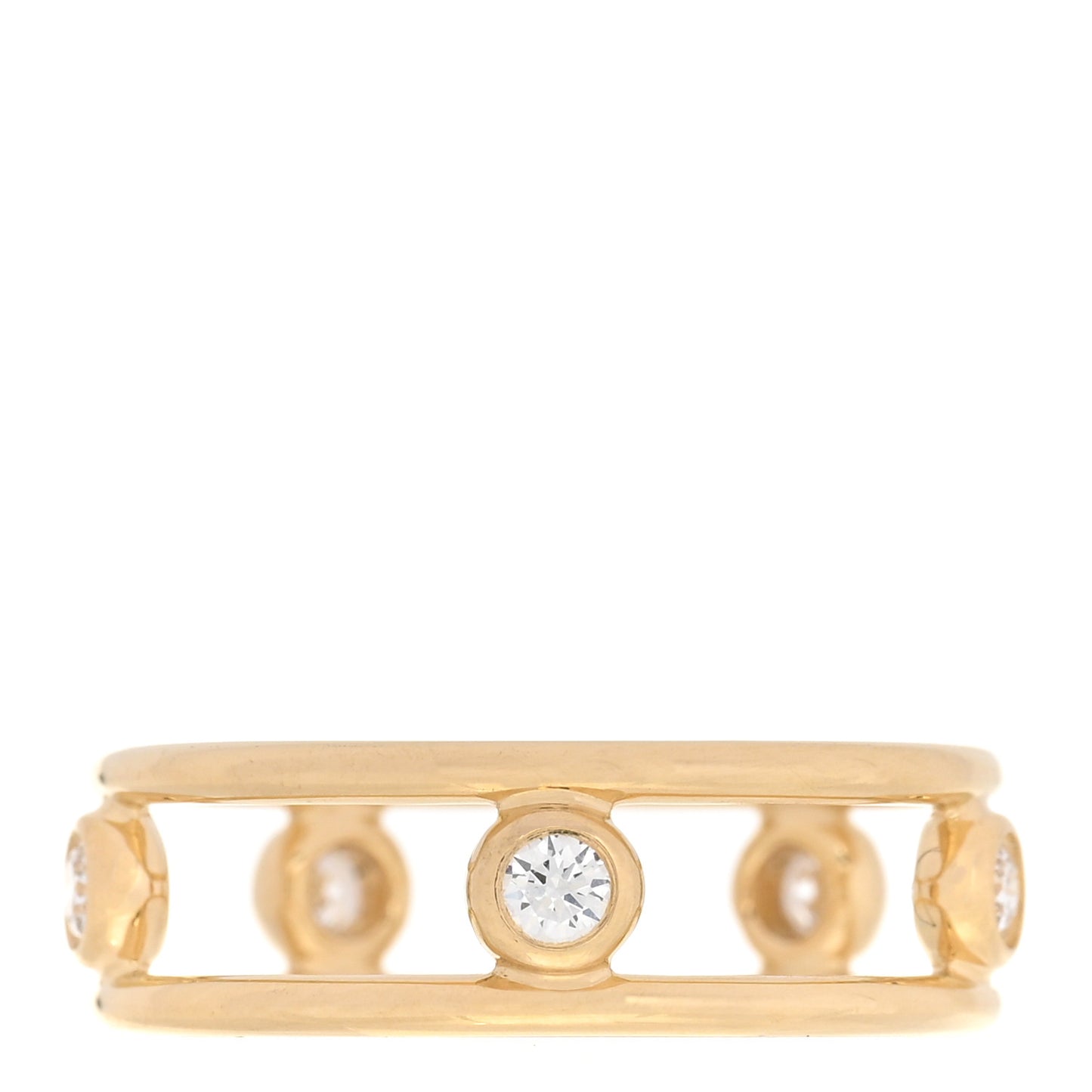 18K Yellow Gold Diamond Elsa Peretti Diamonds by the Yard Ring 54 7