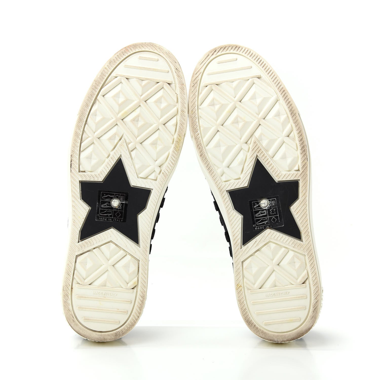 Christian Dior Canvas Dot Walk'N'Dior Low Top Sneakers 37.5 Black 6 of 10