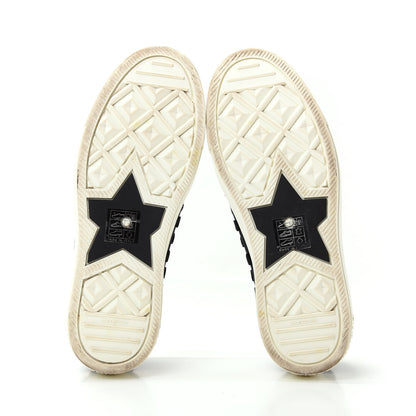 Christian Dior Canvas Dot Walk'N'Dior Low Top Sneakers 37.5 Black 6 of 10