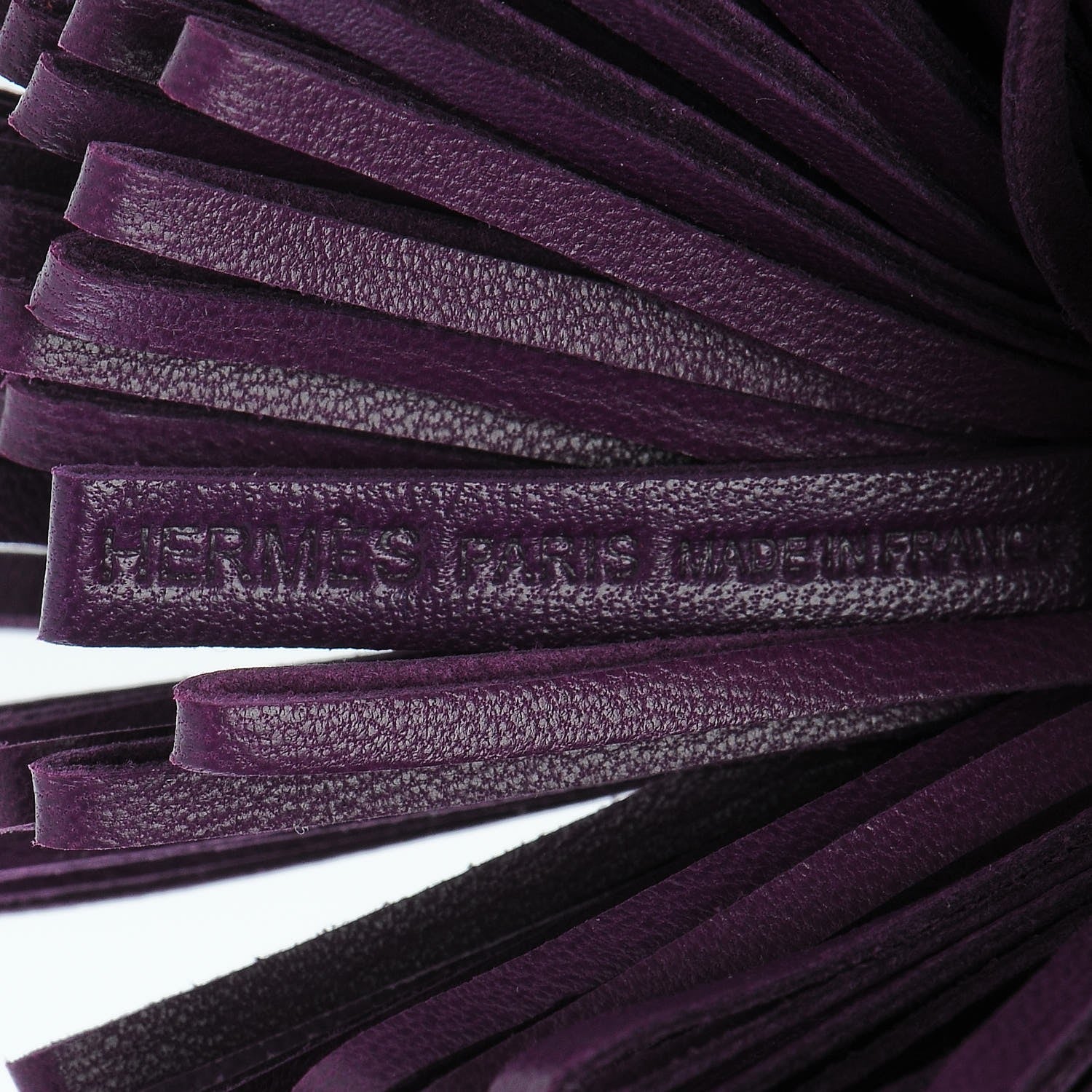 Hermes Lambskin Carmen Tassel Key Holder Violet 4 of 5