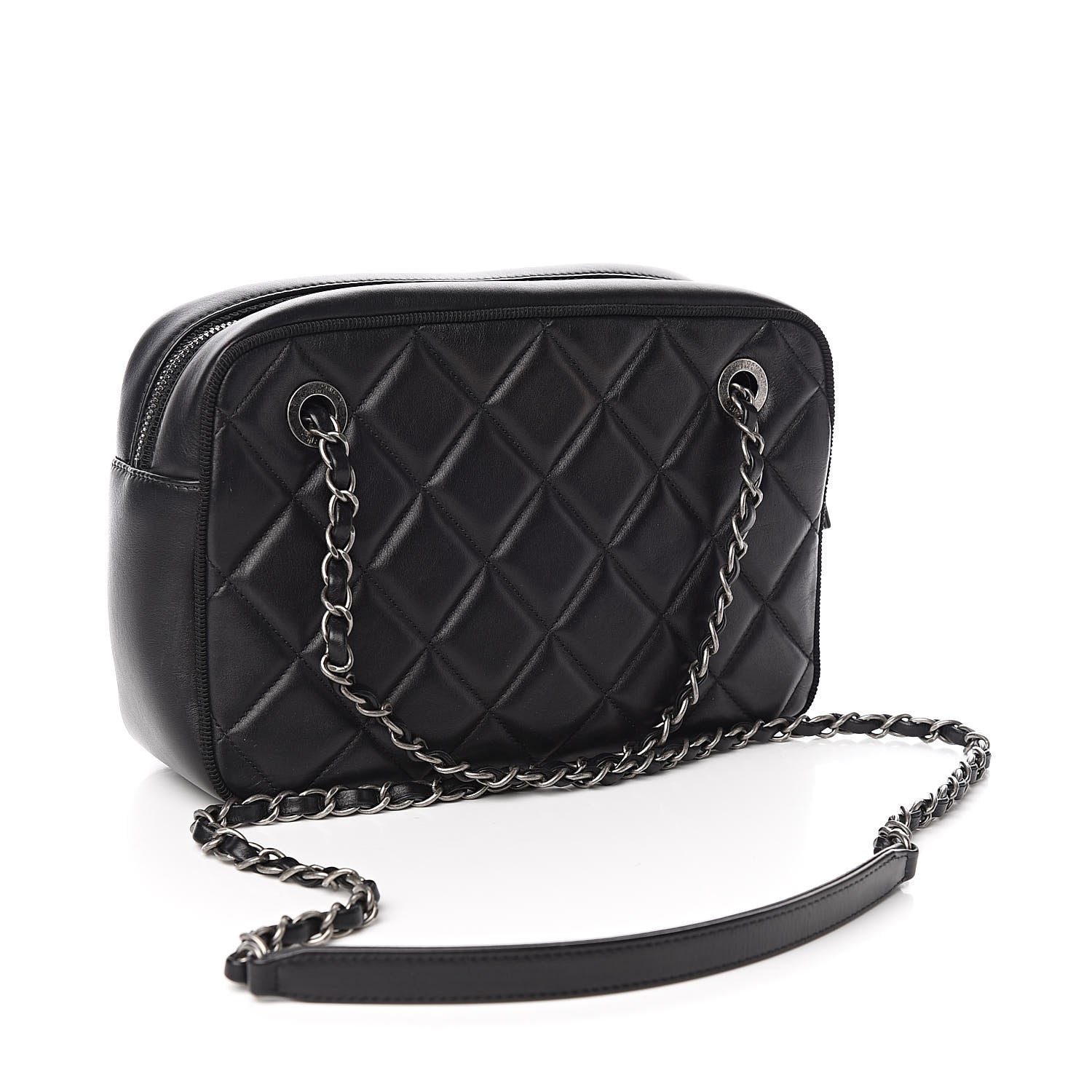 Chanel Calfskin Quilted Small Ballerine Camera Case Black 3 of 11