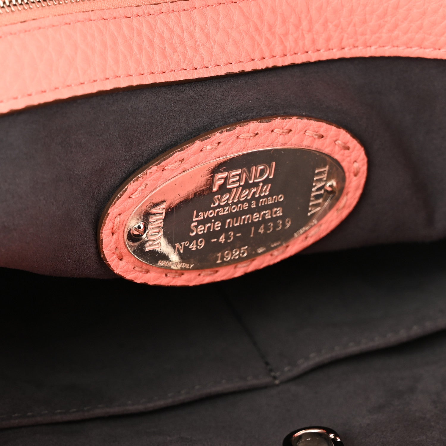 Fendi Cuoio Romano Selleria Small Anna Bucket Bag Pesca 8 of 12