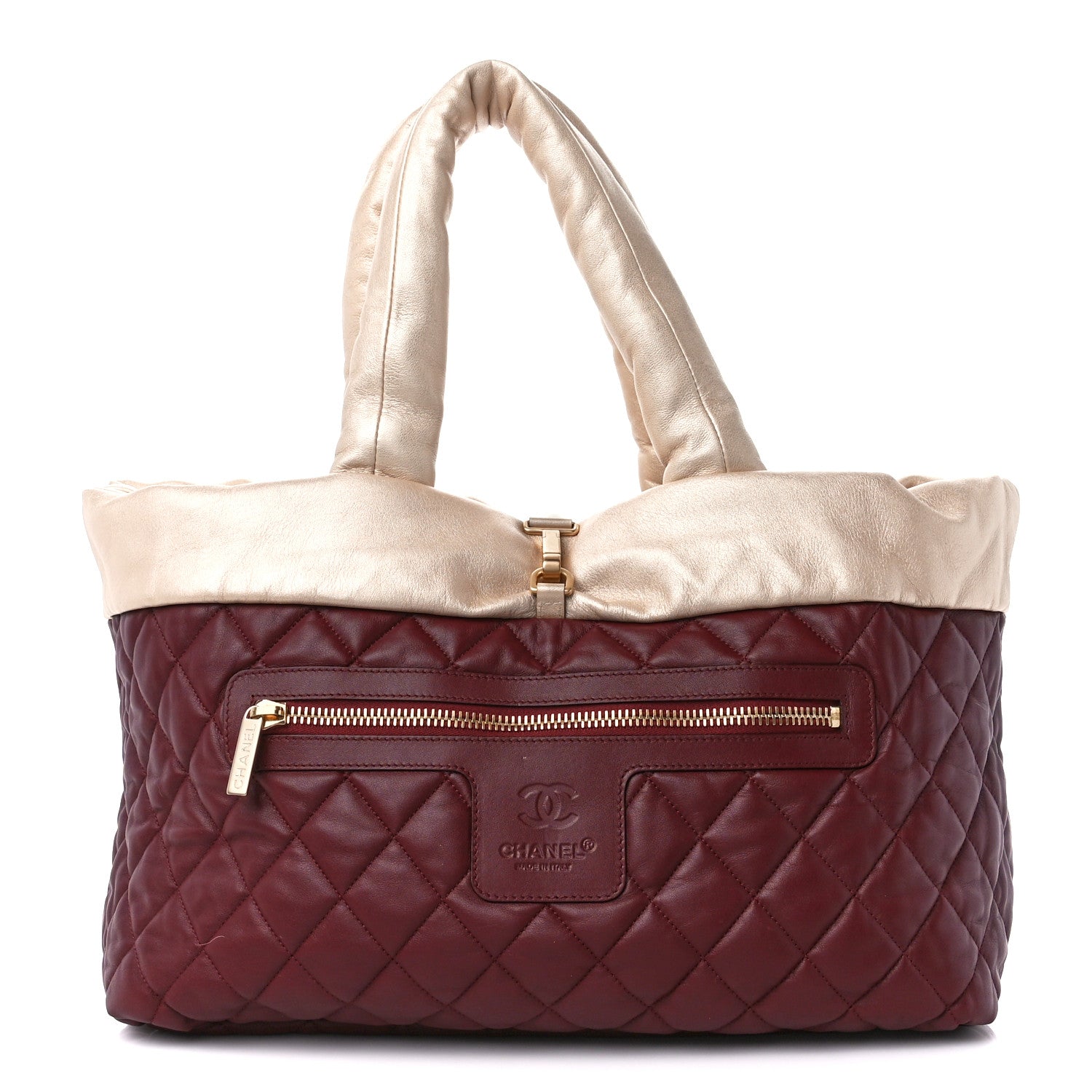 Chanel Metallic Lambskin Medium Coco Cocoon Reversible Tote Light Gold 1 of 12