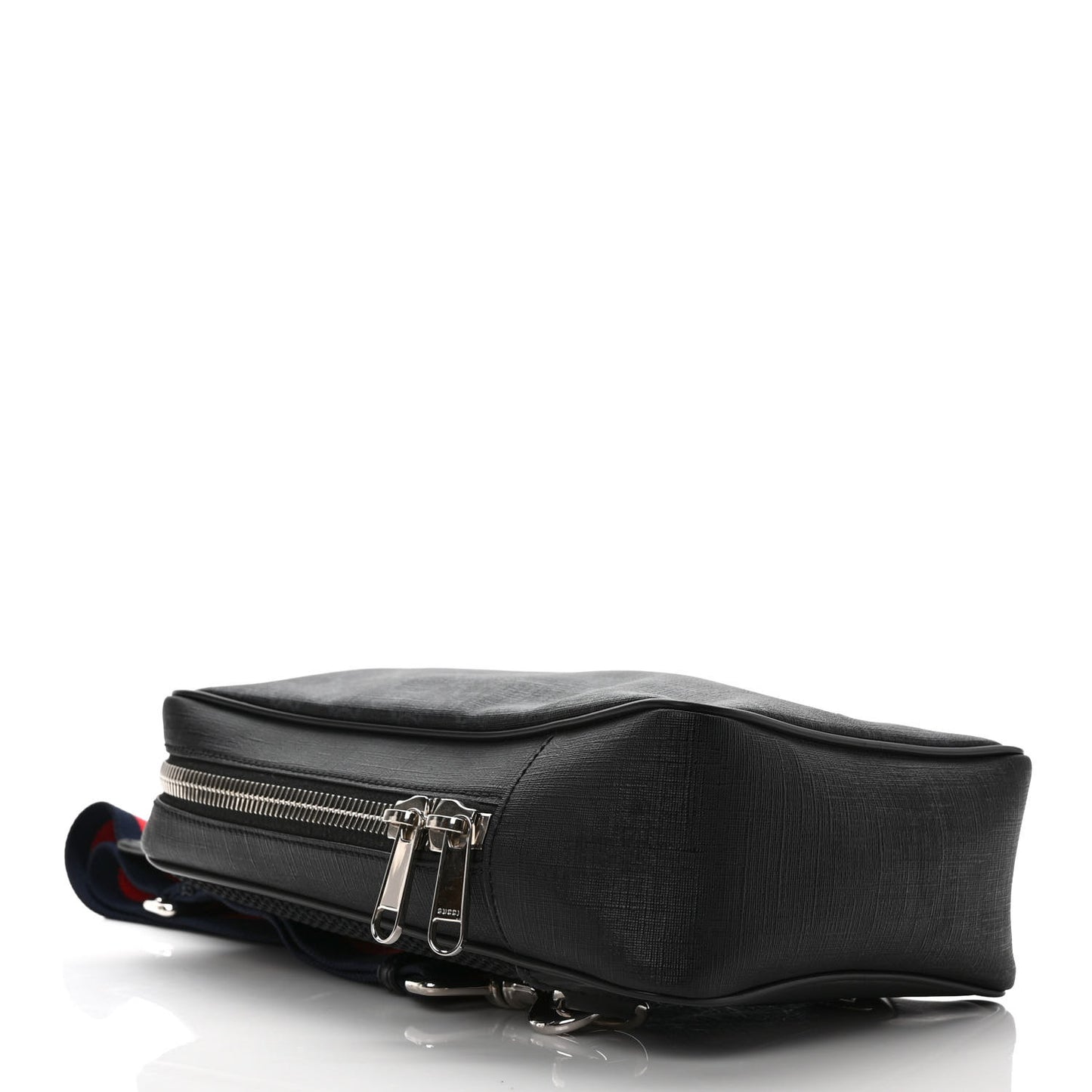 GG Supreme Monogram Web Belt Bag Black Grey