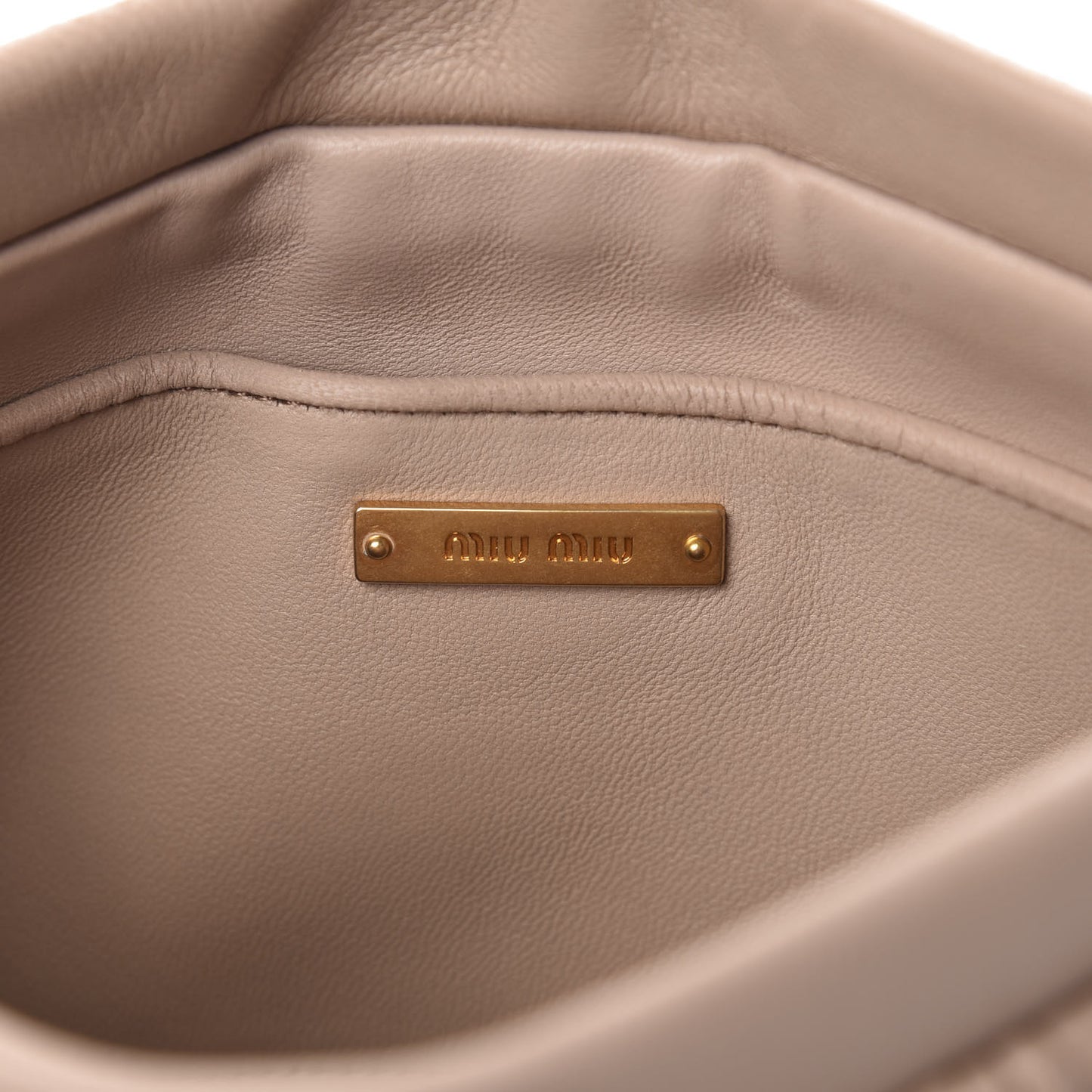Nappa Matelasse Crossbody Clutch Cammeo