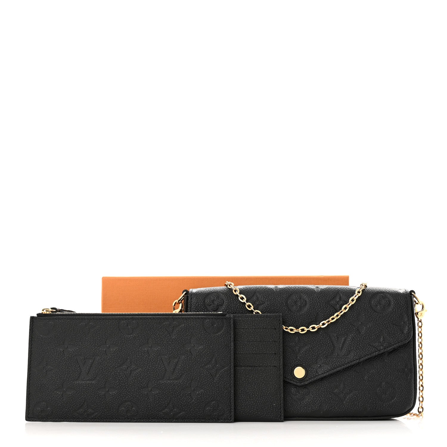 Louis Vuitton Empreinte Pochette Felicie Chain Wallet Black 11 of 11