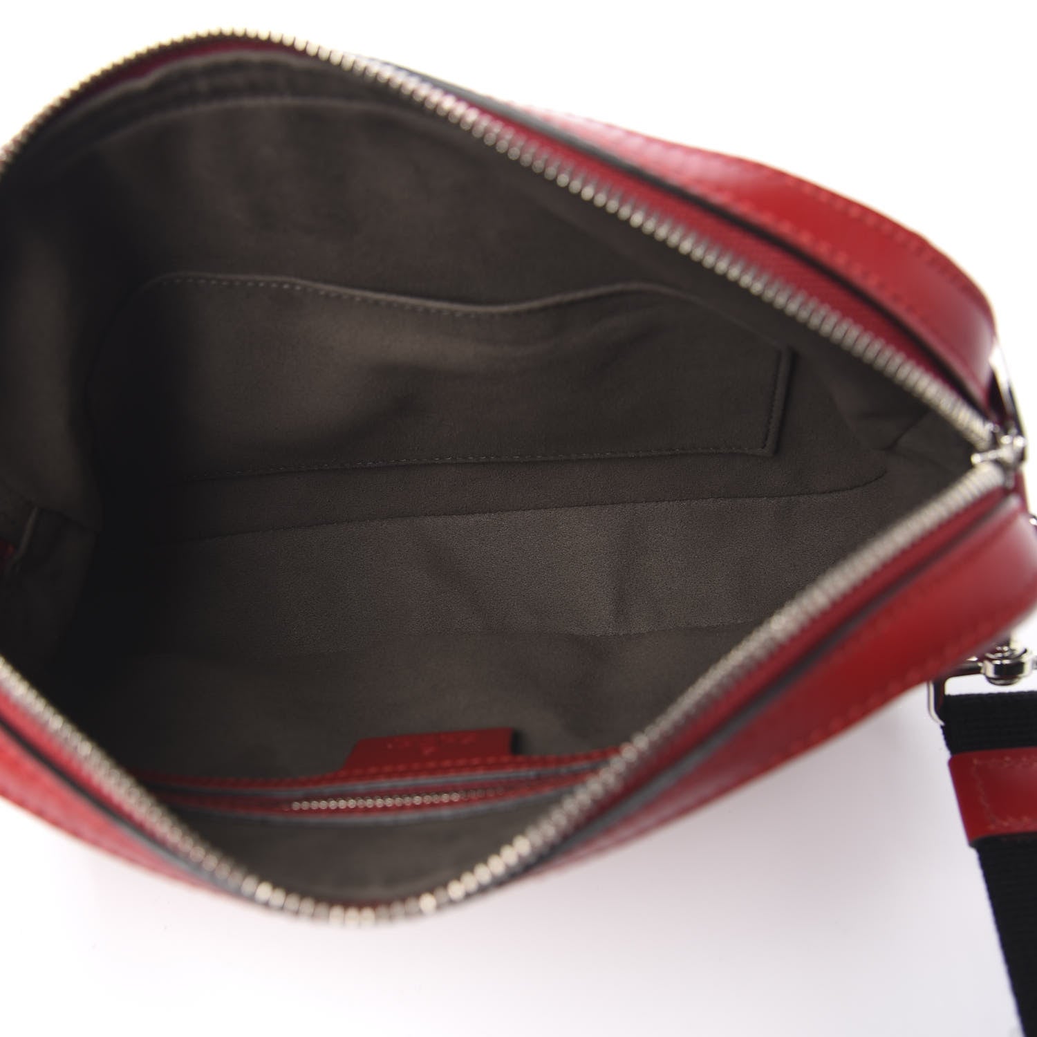 Gucci Guccissima Zip Pouch Wristlet Red 4 of 6