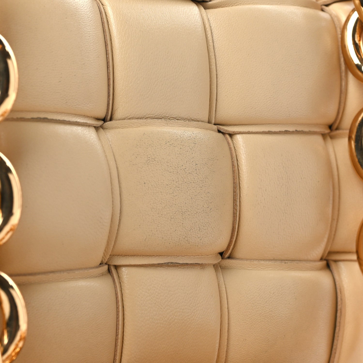 Bottega Veneta Lambskin Maxi Intreccio Padded Chain Cassette Crossbody Bag Porridge 9 of 9