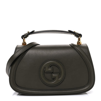Gucci Roxy Calfskin Medium Blondie Top Handle Bag Forest Green 1 of 9