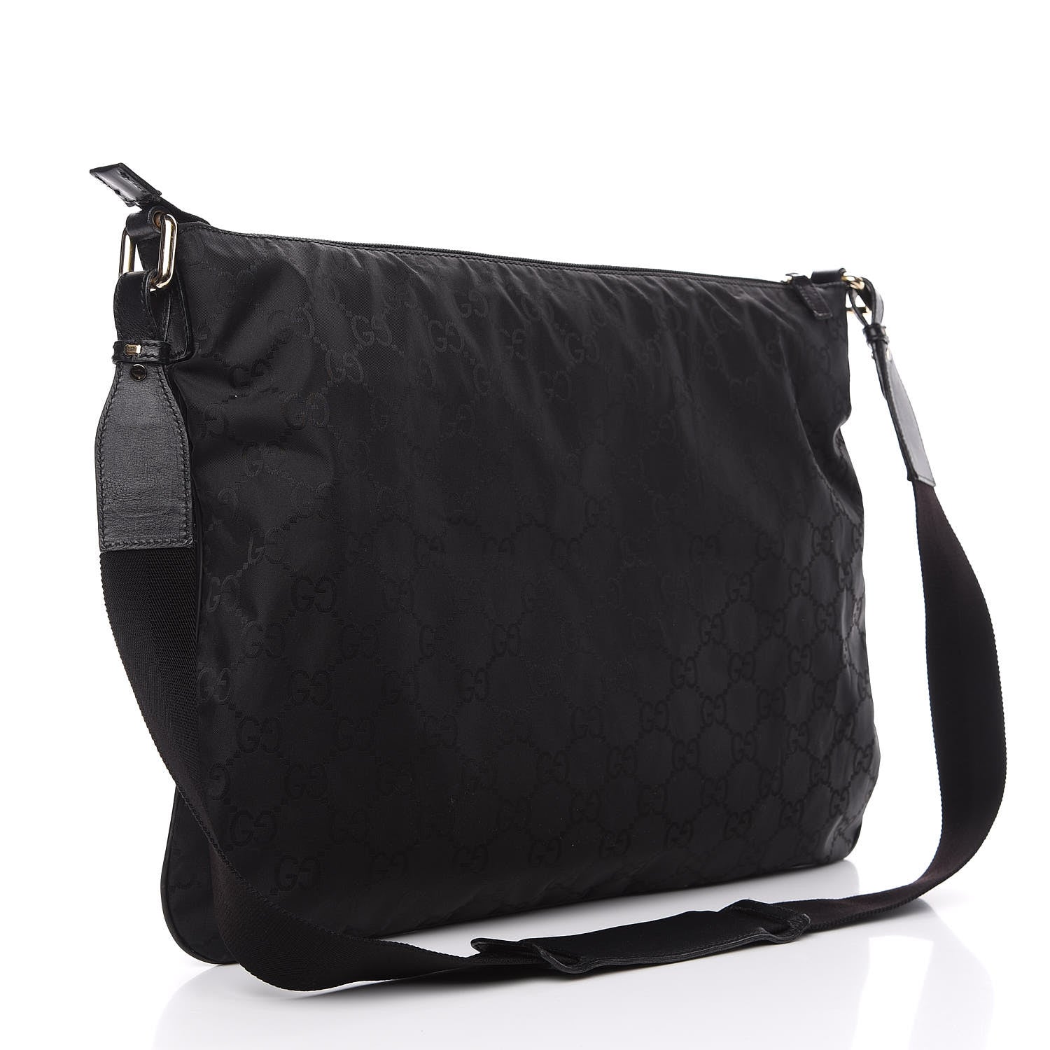 Gucci Nylon Monogram Messenger Black 2 of 12