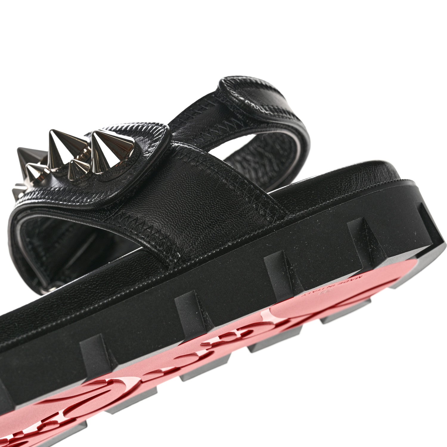 Christian Louboutin Nappa Spikita Cool Platform Sandals 39 Black 9 of 10