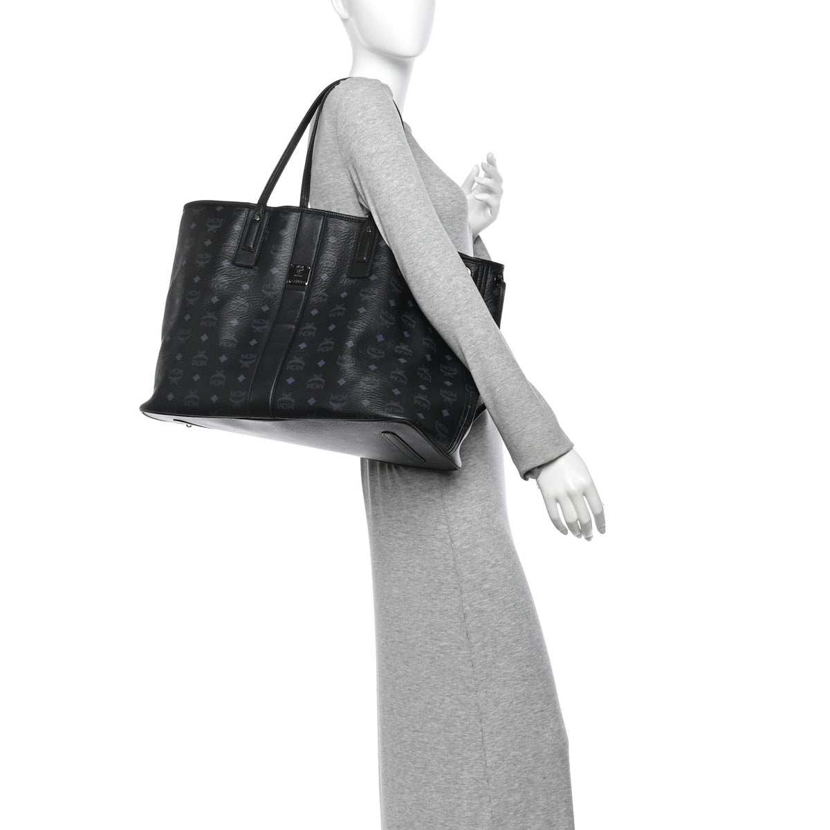 Visetos Large Liz Reversible Shopper Tote Black