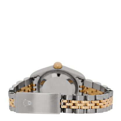 Rolex Stainless Steel 18K Yellow Gold Myriad Diamond 26mm Oyster Perpetual Datejust Watch Slate Roman 79173 3 of 4
