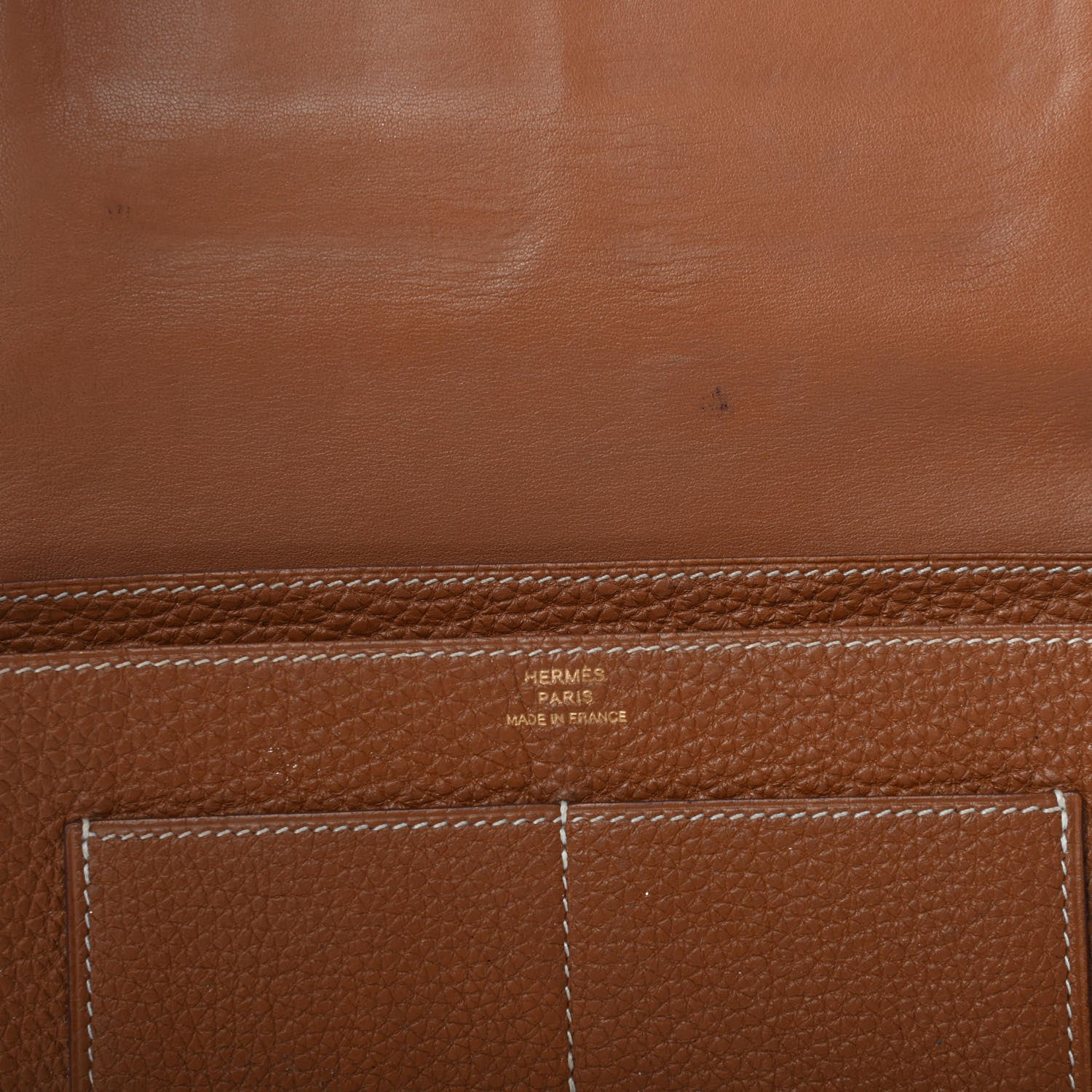 Hermes Togo Dogon Duo Wallet Gold 9 of 10