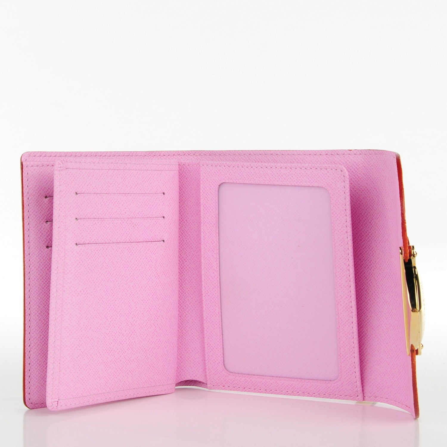 Louis Vuitton Monogram Multicolor Joey Wallet White Litchi 5 of 8