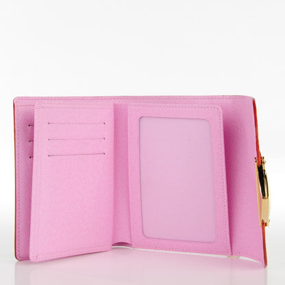 Louis Vuitton Monogram Multicolor Joey Wallet White Litchi 5 of 8