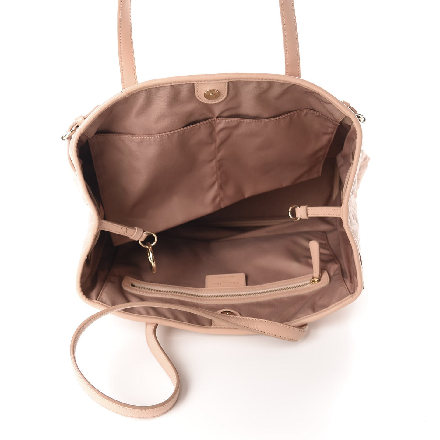 Coated Canvas Cannage Medium Panarea Tote Rosato