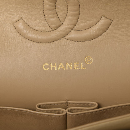 Chanel Lambskin Quilted Medium Double Flap Beige 8 of 12