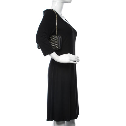 Valentino Garavani Nappa Crystal Embellished Secrets Minaudiere Clutch Black 2 of 8