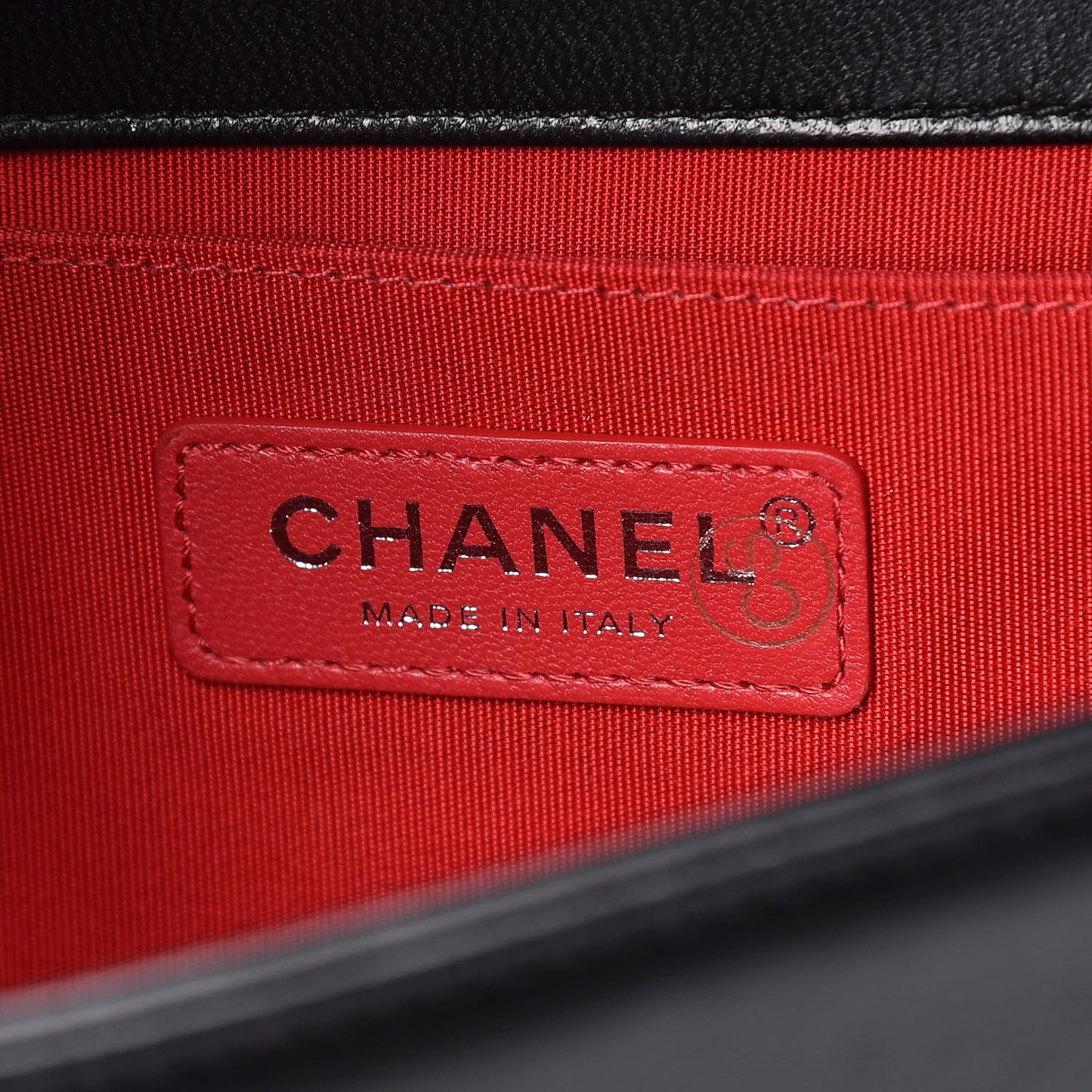 Lambskin Tweed Logo Embroidered Medium Boy Flap White Red Black