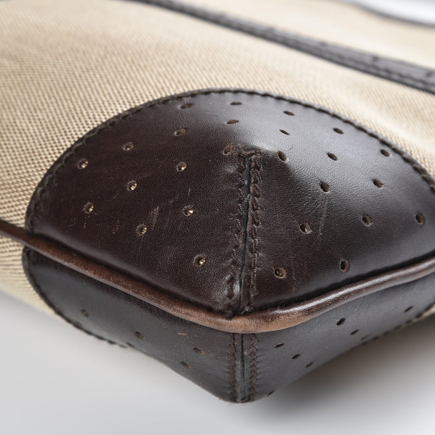 Canvas Web GG Reins Shoulder Bag Brown