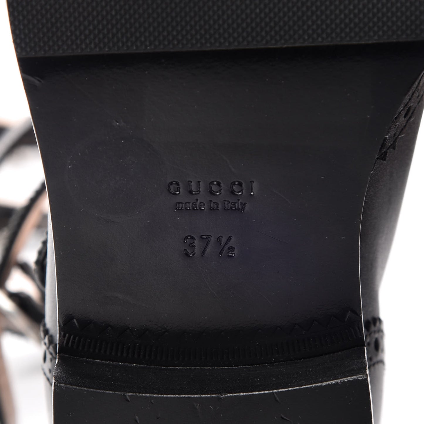Calfskin Queercore Brogue Knee High Boots 37.5 Black