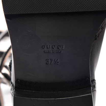 Gucci Calfskin Queercore Brogue Knee High Boots 37.5 Black 6 of 9