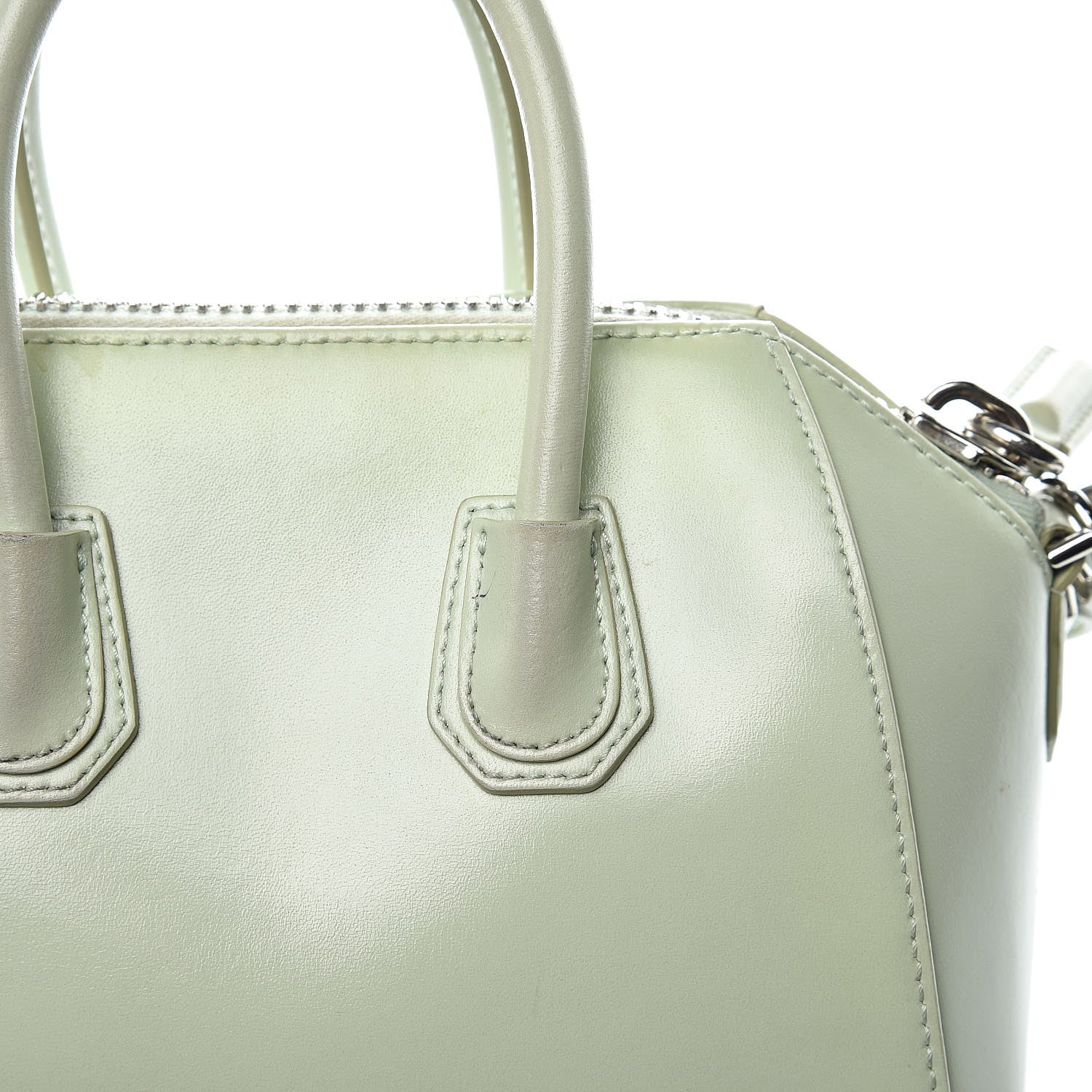 Givenchy Shiny Lord Calfskin Mini Antigona Aqua Green 16 of 24
